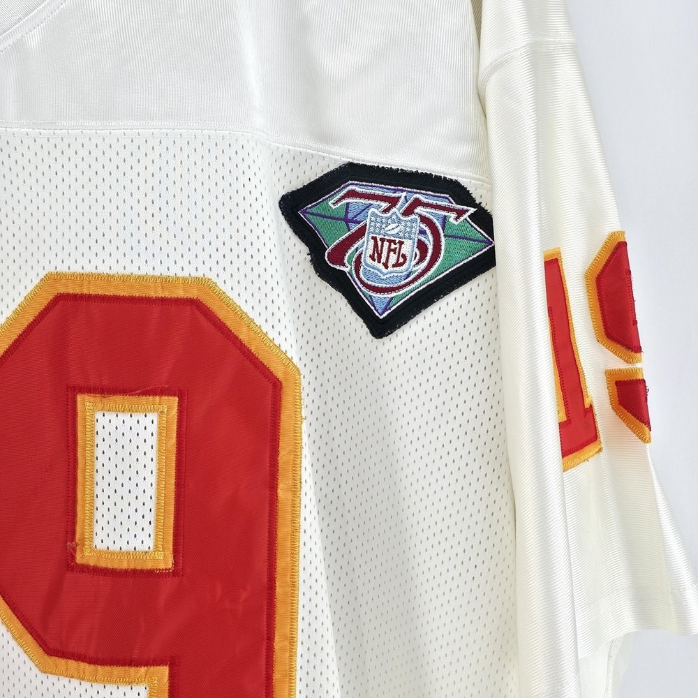 Kansas City Chiefs Jersey Mens 56 White NFL Football Joe Montana Mitchell & Ness - Picture 3 of 10